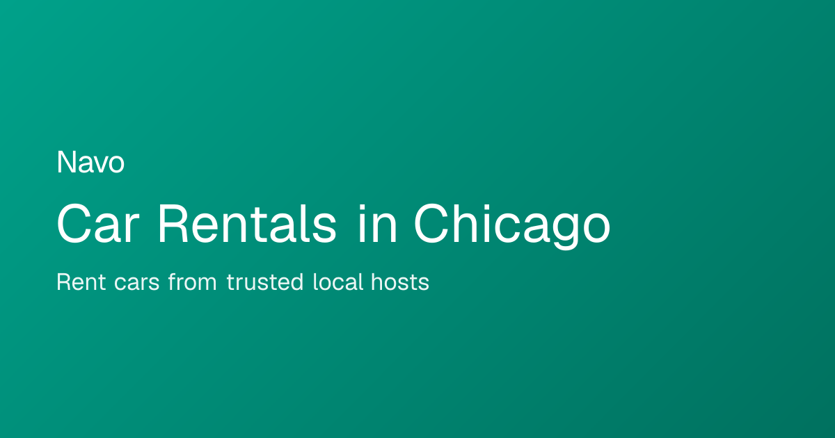 Car Rentals in Chicago | Rent Cars from Local Hosts